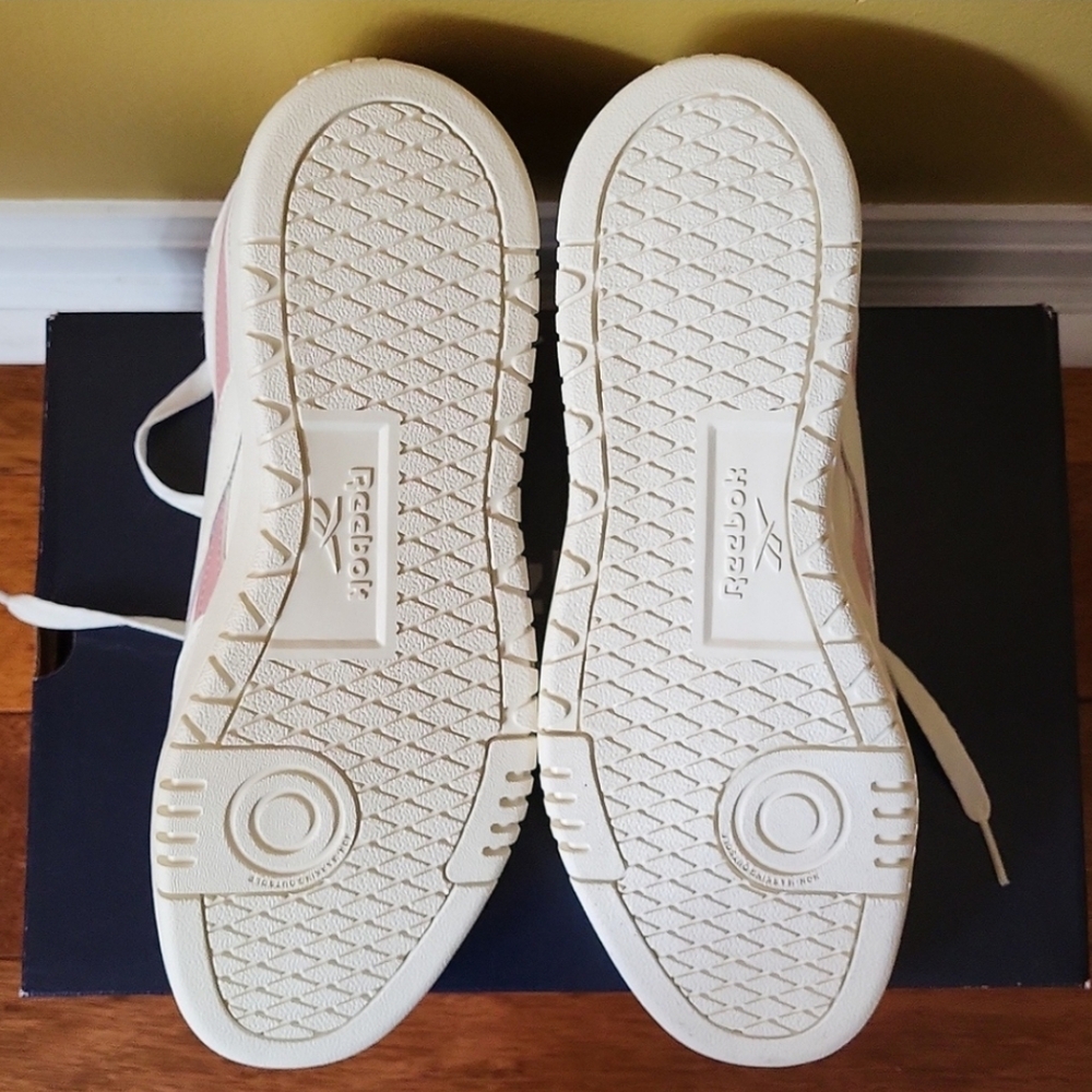 Reebok Club C Double Revenge Classic White and Pink Sneakers - Picture 9 of 14